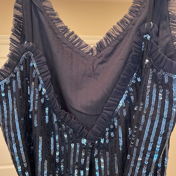 Needle and thread black sequin dress medium - Picture 9 of 11